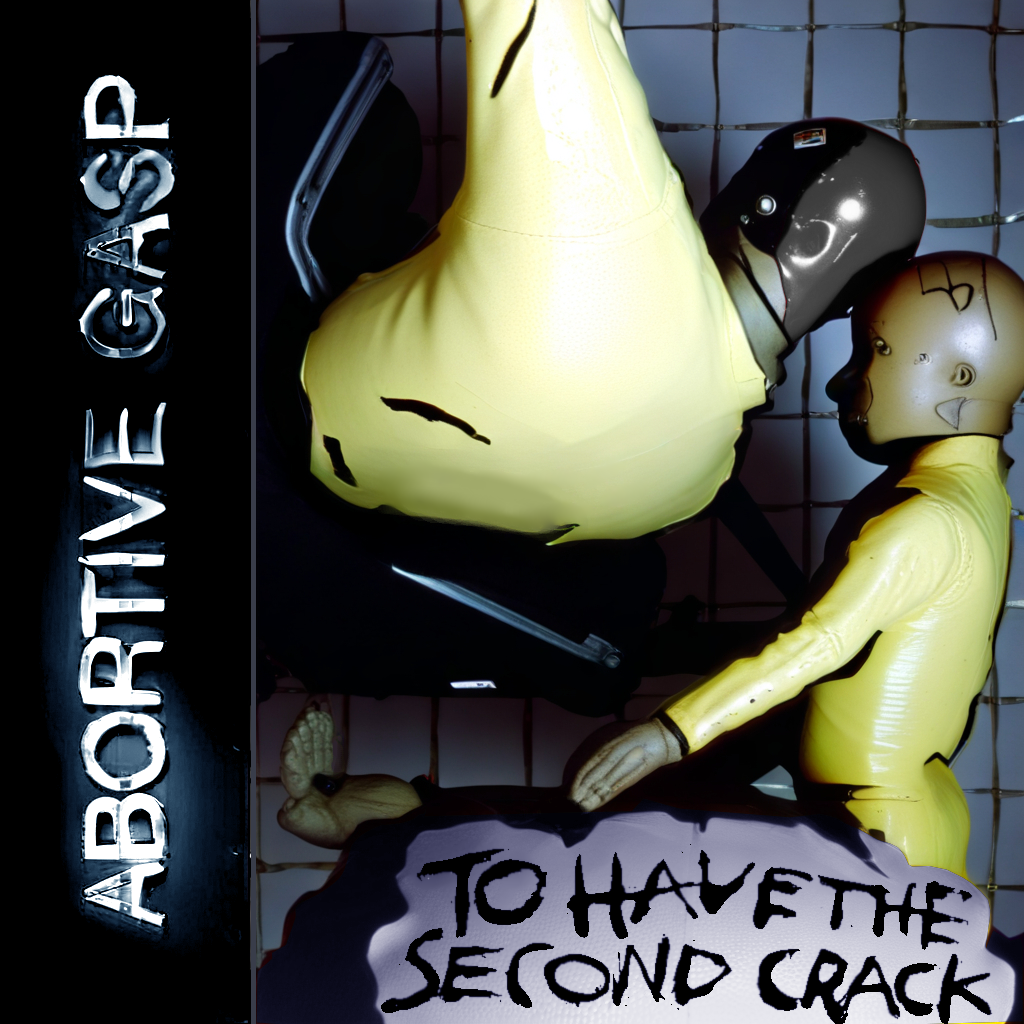 Albumcover To Have The Second Crack, Abortive Gasp, 1989: Figuren in gelben Schutzanzügen.